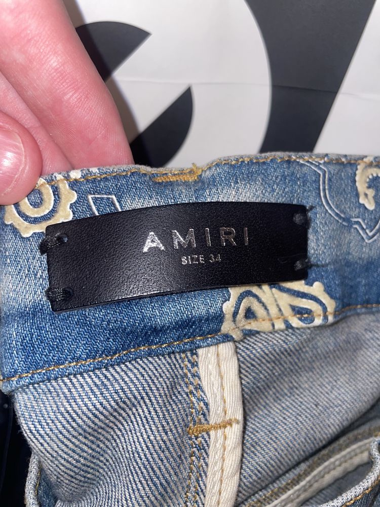 Amiri flocked bandana  jeans