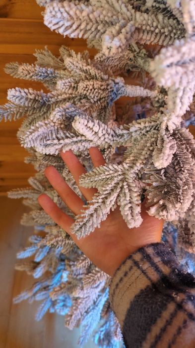 Choinka Sztuczna Biała 180cm Premium Świerk Śnieżny ZE STOJAKIEM