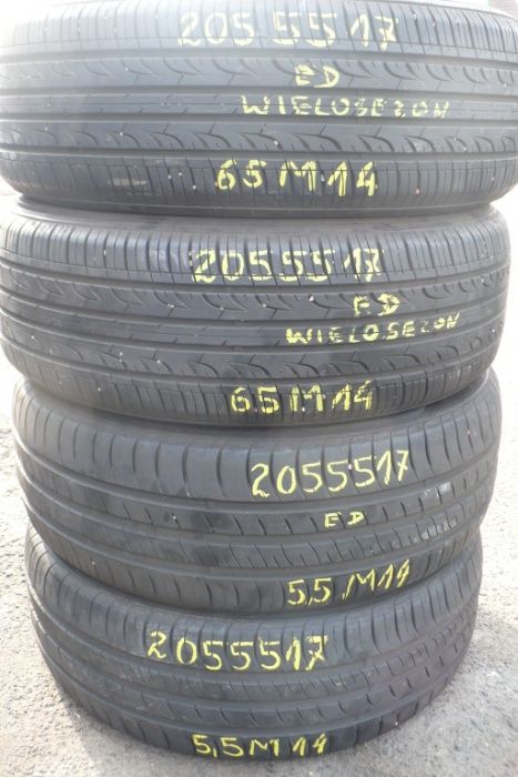 Opony Kumho 205/55/17 6,5mm Całoroczne 2szt.