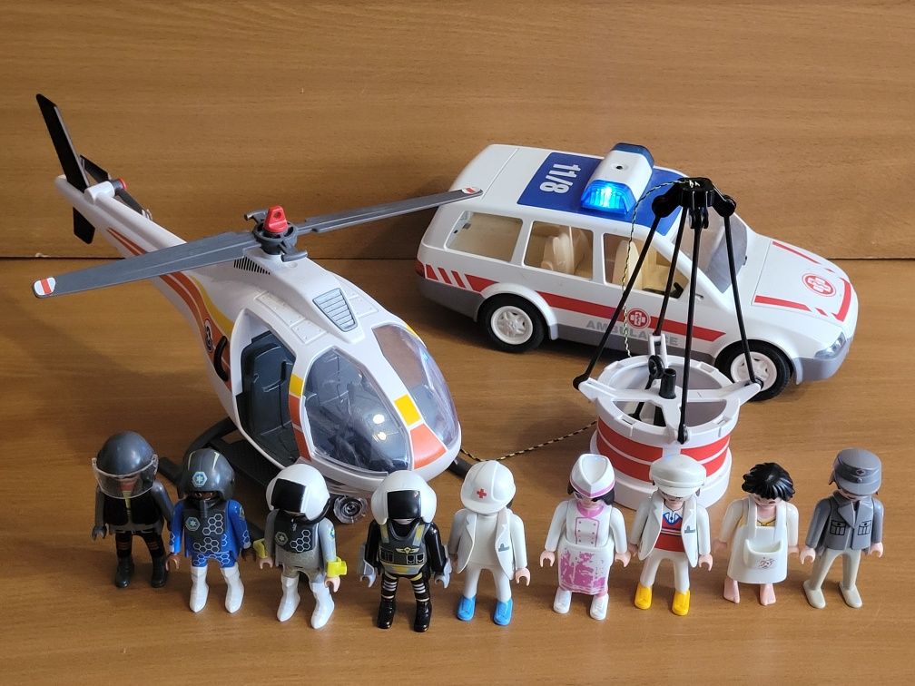 Klocki Playmobil Geobra helikopter karetka pogotowie ratunkowe, zabawk