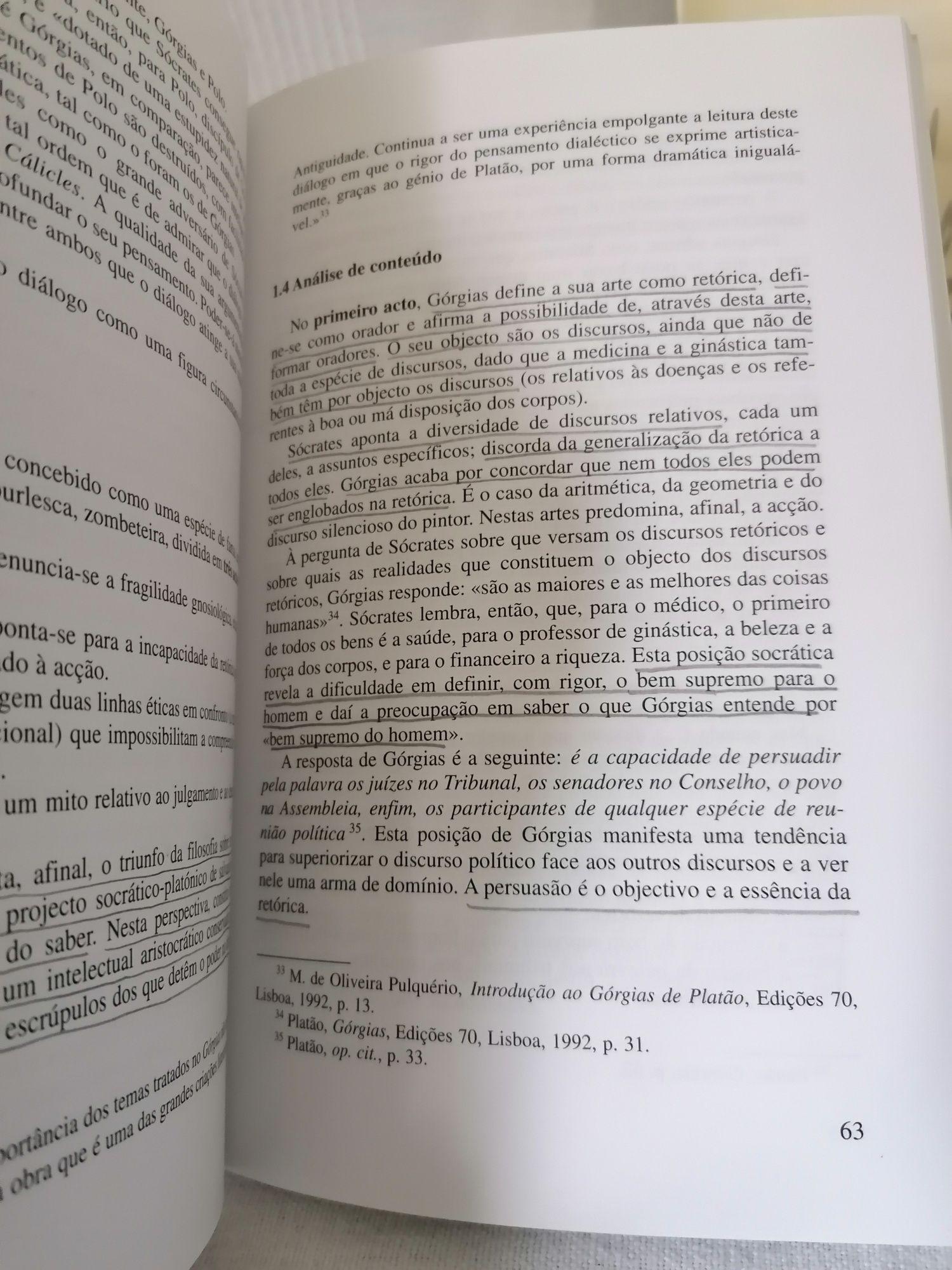 Górgias e Fedon Platão & Fundamentação Metafísica Costumes Kant