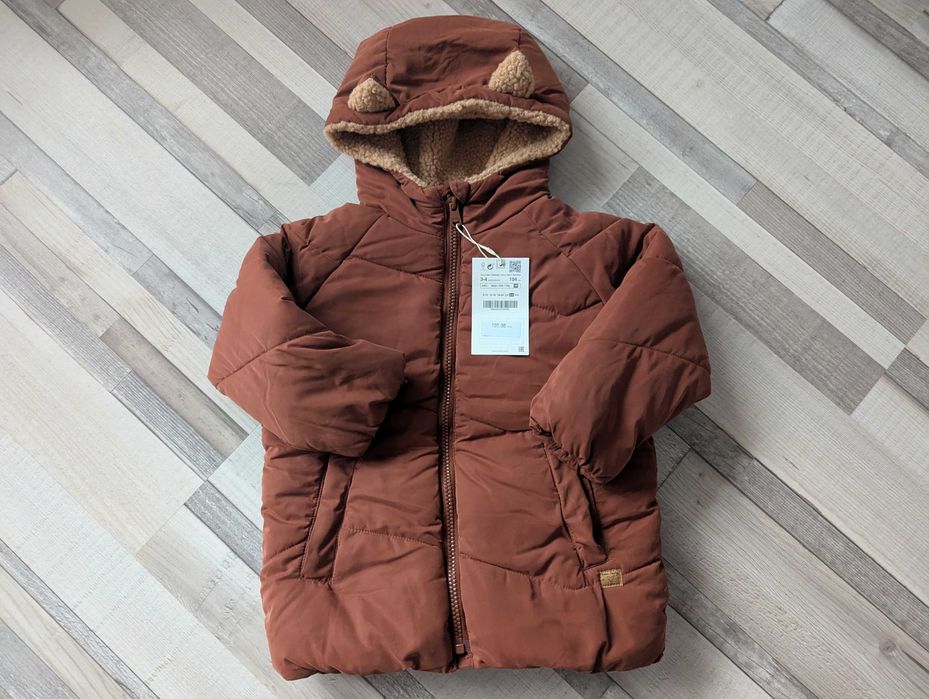 Nowa kurtka na zimę miś karmelowa rozm. 104 Zara