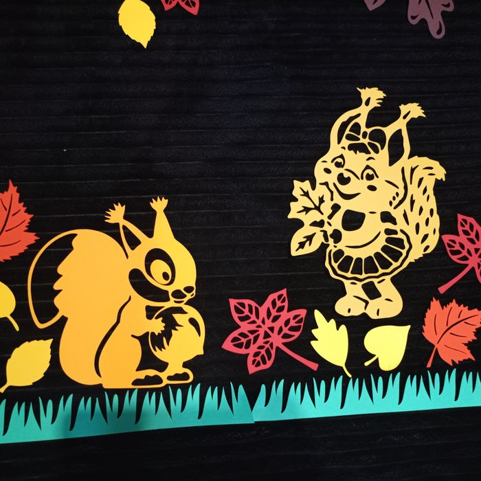 Jesień XXL - (4 zwierzątka) - gazetka, dekoracja