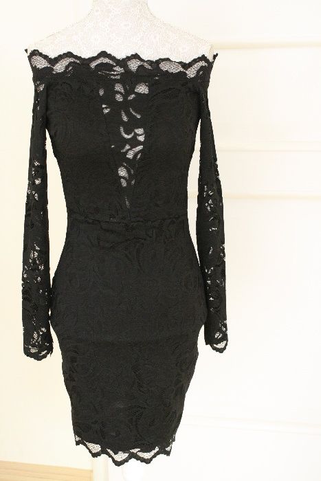NOWA!! Sukienka koronkowa czarna H&M rozm. 36