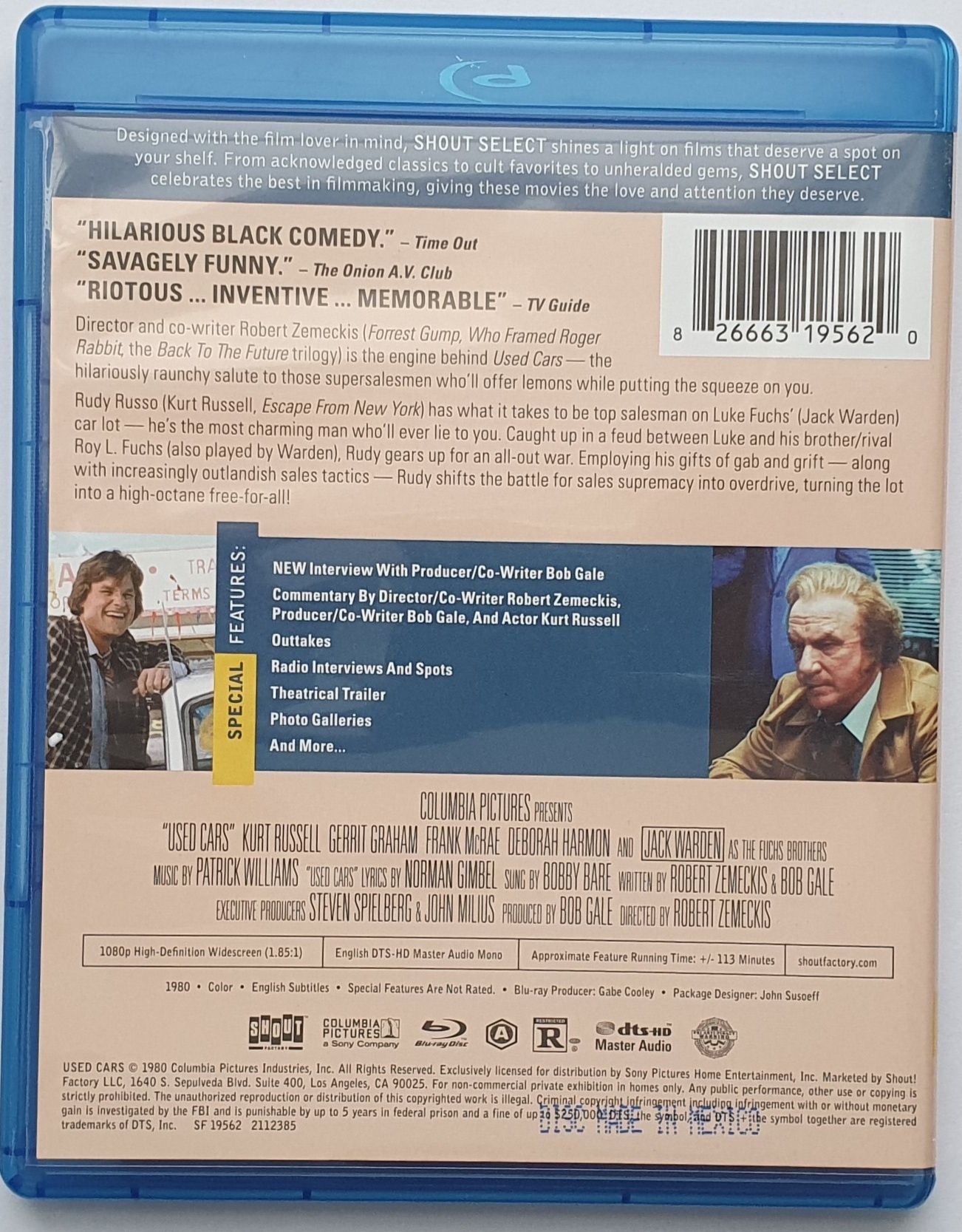 "Used Cars" / "Używane samochody" Blu-Ray USA bez PL