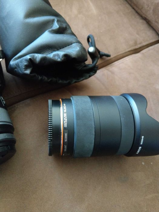 Sony Alfa 55vl zestaw lustrzanka wersja z gps + obiekty carl zeiss