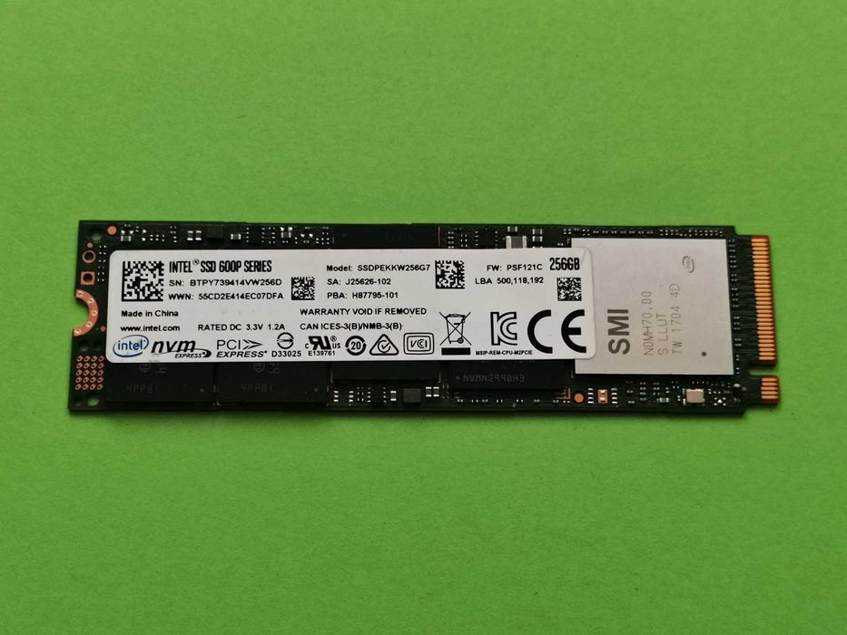 SSD M2 PCie 256GB iNTeL 600p