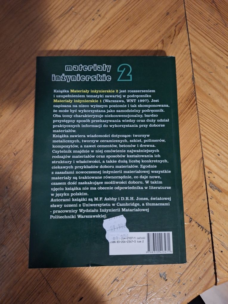 Materiały inżynierskie 2 Michael Ashby David Jones WNT ksiazka technic