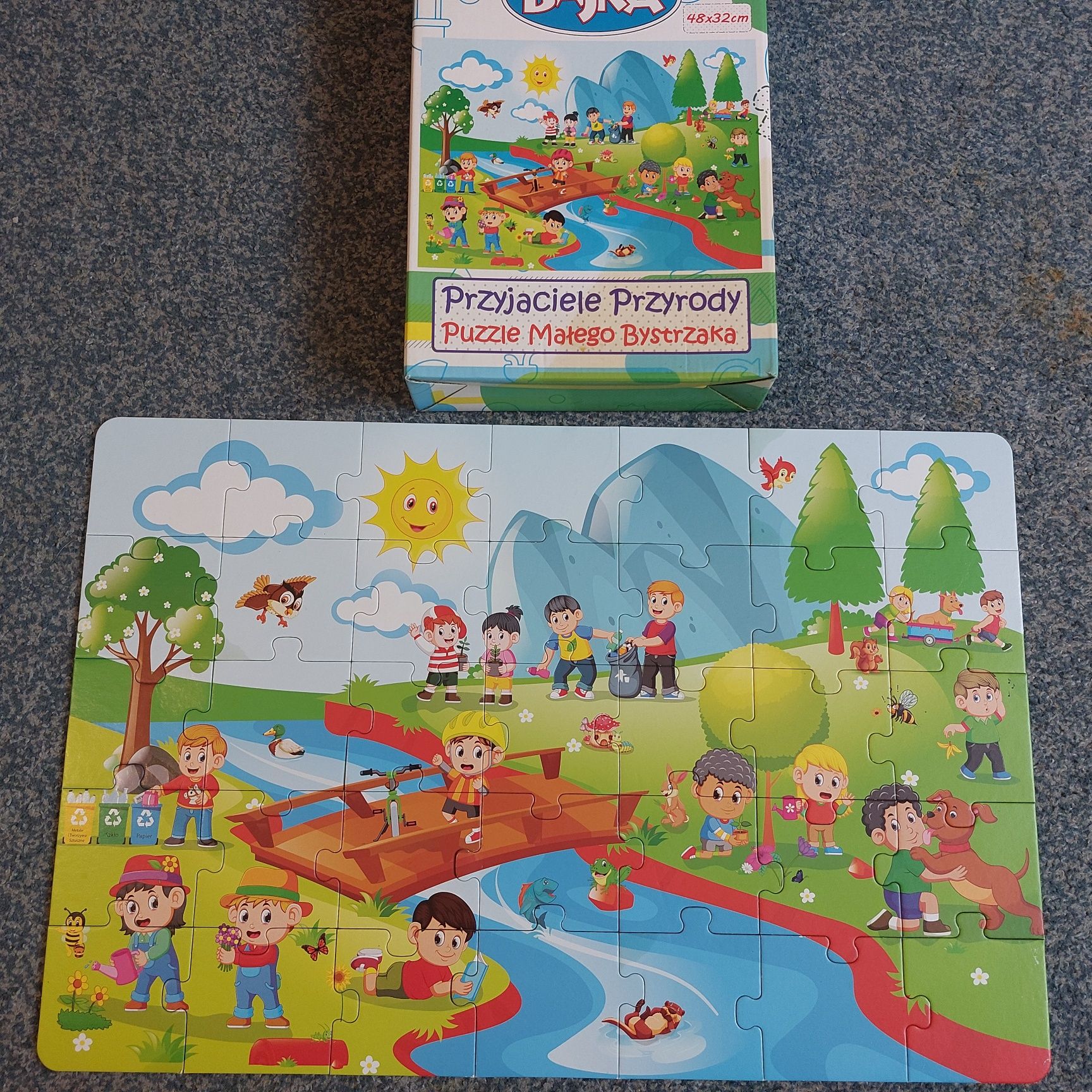 Puzzle 35 elem. + gra memory kolory firmy Bajka