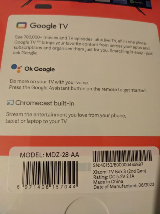 Xiaomi Mi Box S 2a Geração selada