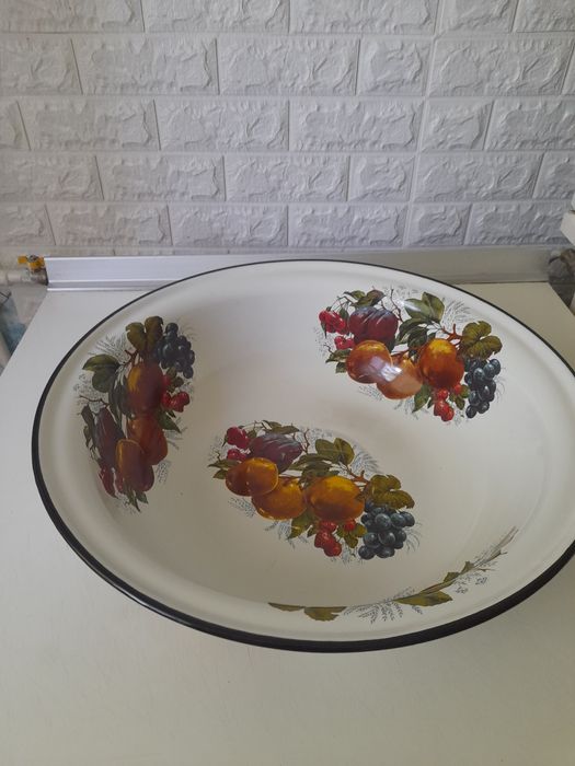 КОМПЛЕКТ емальований посуд миска та каструля  V= 10 літрів