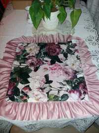 poszewka welwetowa ozdobna 40 x 40 nówka cudna róż