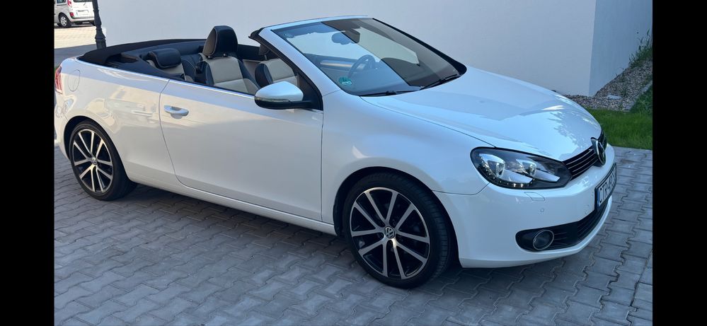 Vw cabrio  Highline  stan bdb  automat  biala perła
