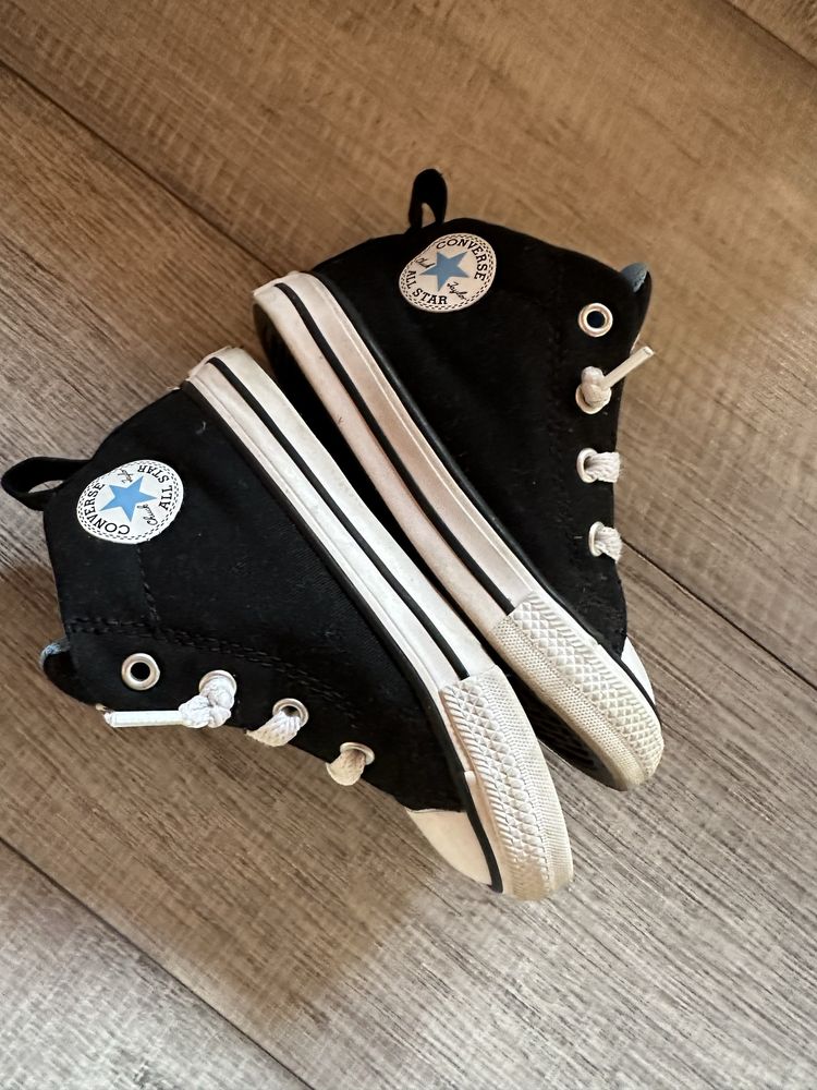 Converse trampki r. 23 chlopiece czarne wysokie