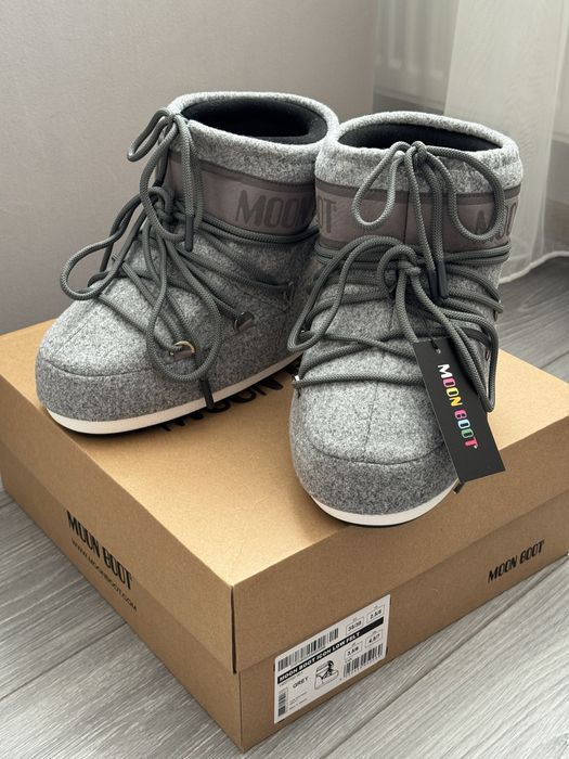 Мунбуты Moon Boot MB Icon Low grey снегоходы (NEW IN BOX)