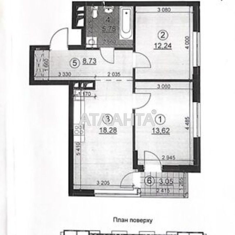 2-кімнатна квартира, ЖК Варшавський 2,вул.О.Олеся, 3. Виноградар