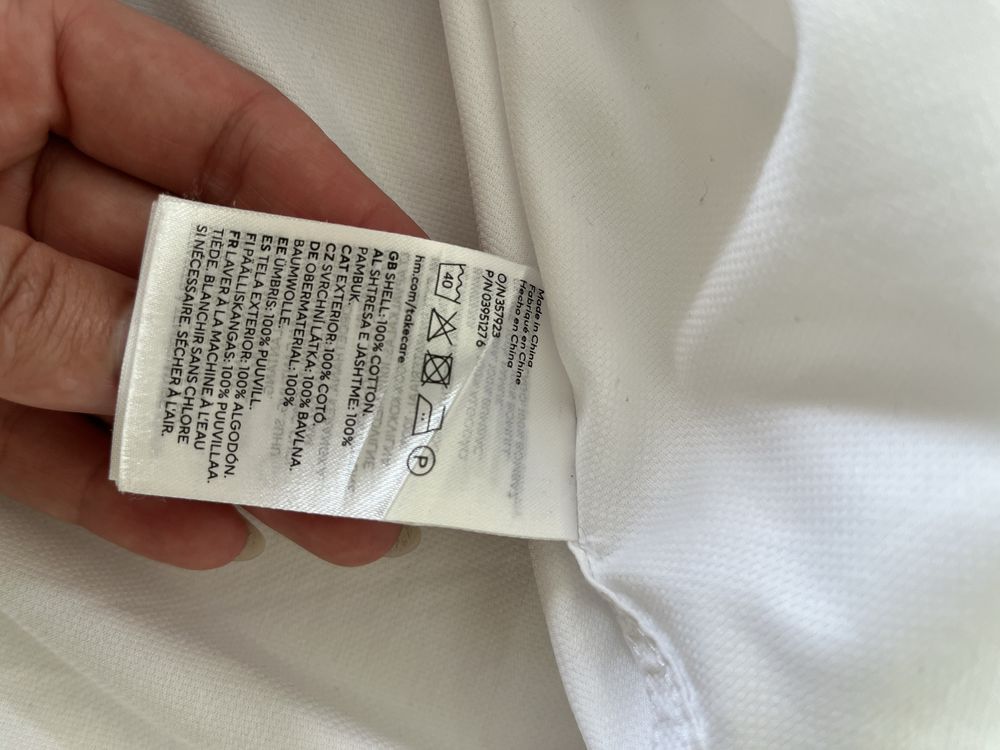 H&M biała koszula M • bawełna premium slim fit Chrzest Komunia Ślub