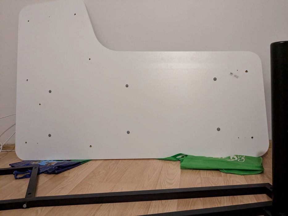 Biurko narożne lewe Ikea Bekant regulowane 160x110cm