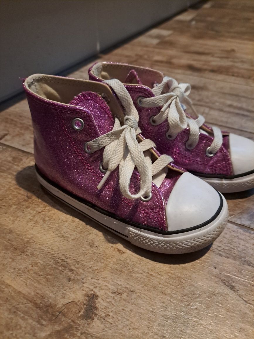 Trampki Converse  różowe brokat  rozmiar 26,5/27