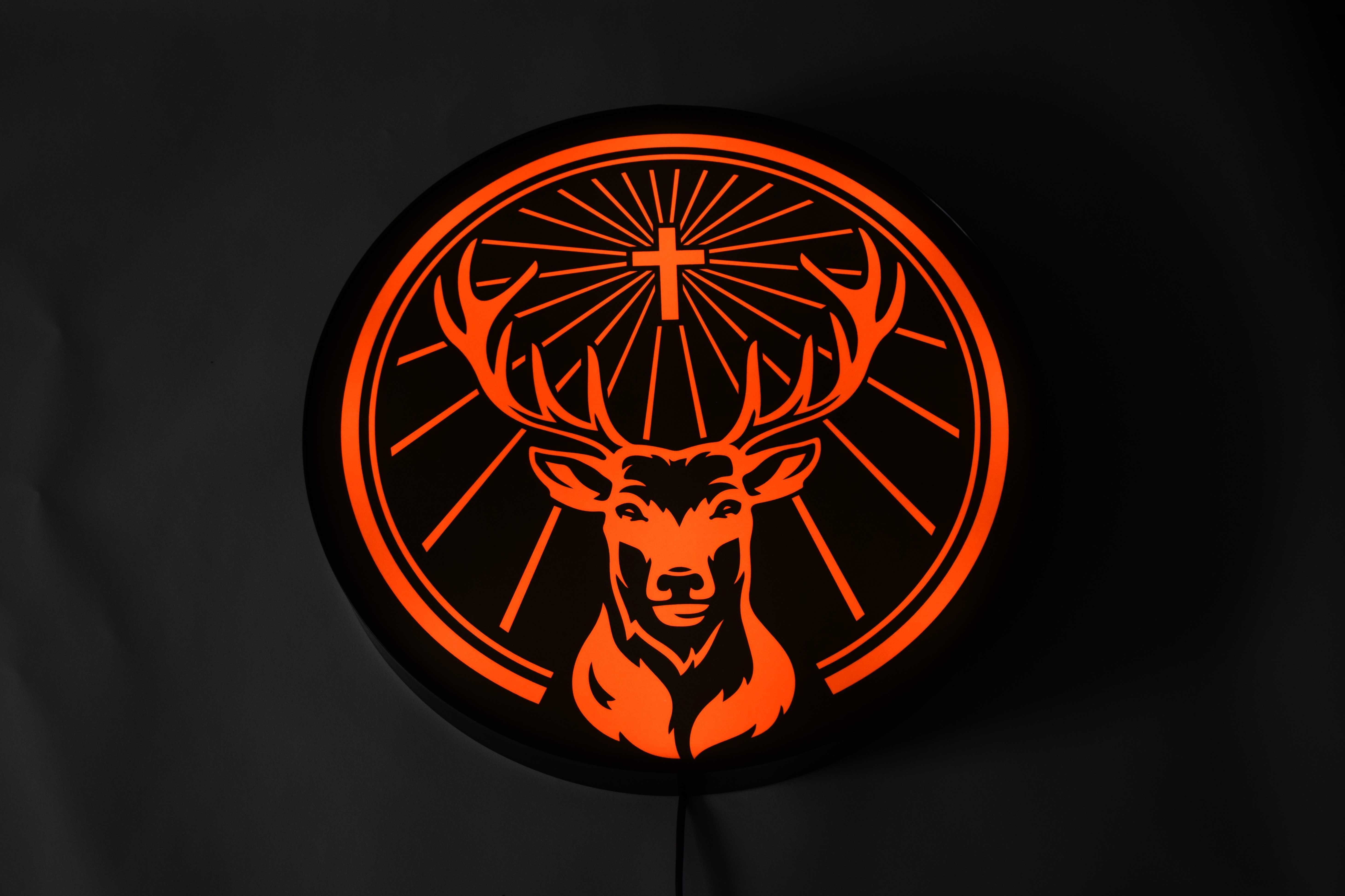 LED Neon JAGERMEISTER, Reklama 3D, Podświetlane logo jagermaister