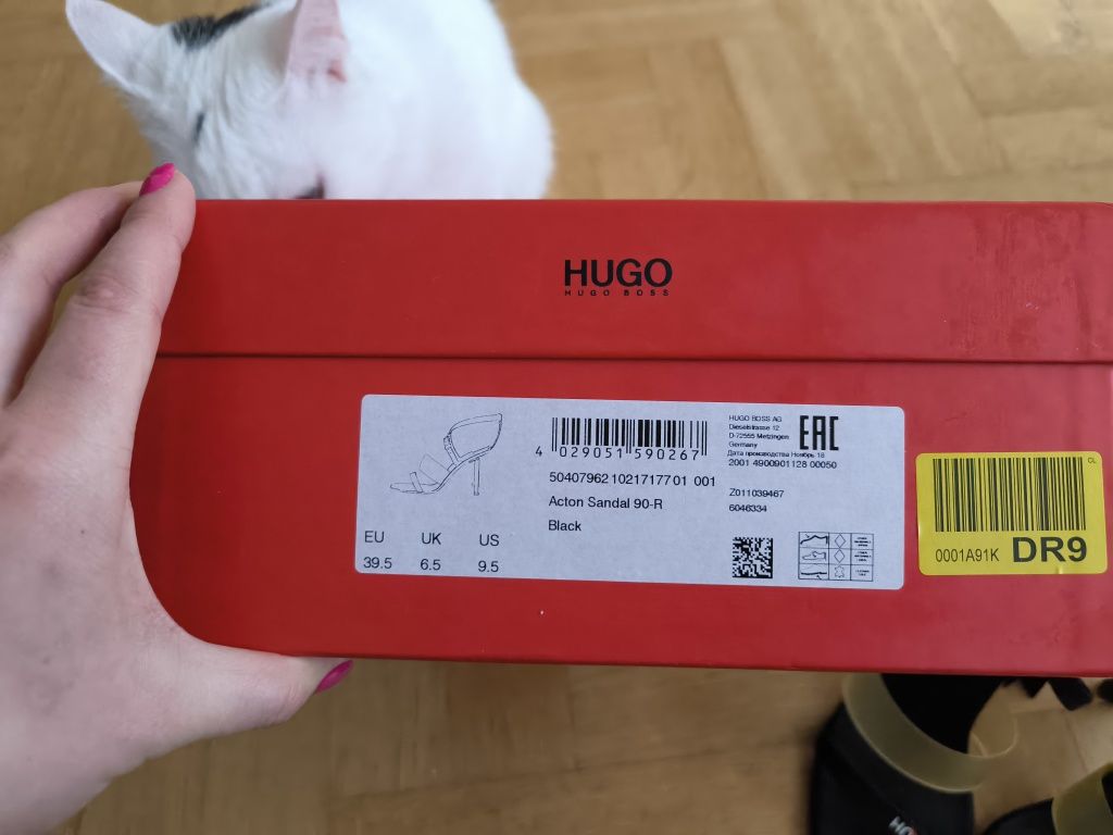 Sandały na obcasie damskie Hugo Boss