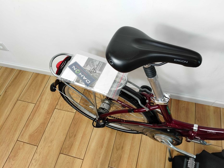 Rower składak Dahon GLIDE 7 koła24" + futerał Bordo połysk Jak NOWY