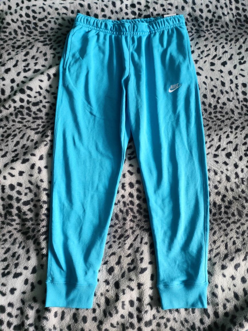 Spodnie Dresowe Nike Sportswear Club Niebieskie. Bawełna i Poliester