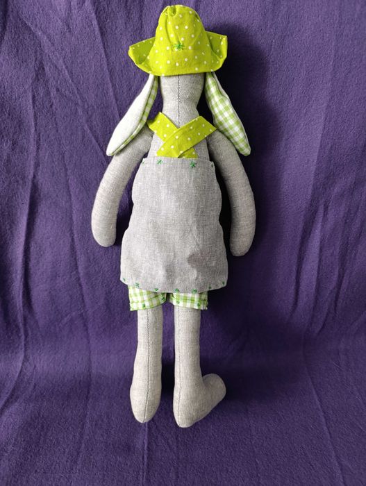 Зайчик Тільда ручної роботи, 38см, еко-матеріали