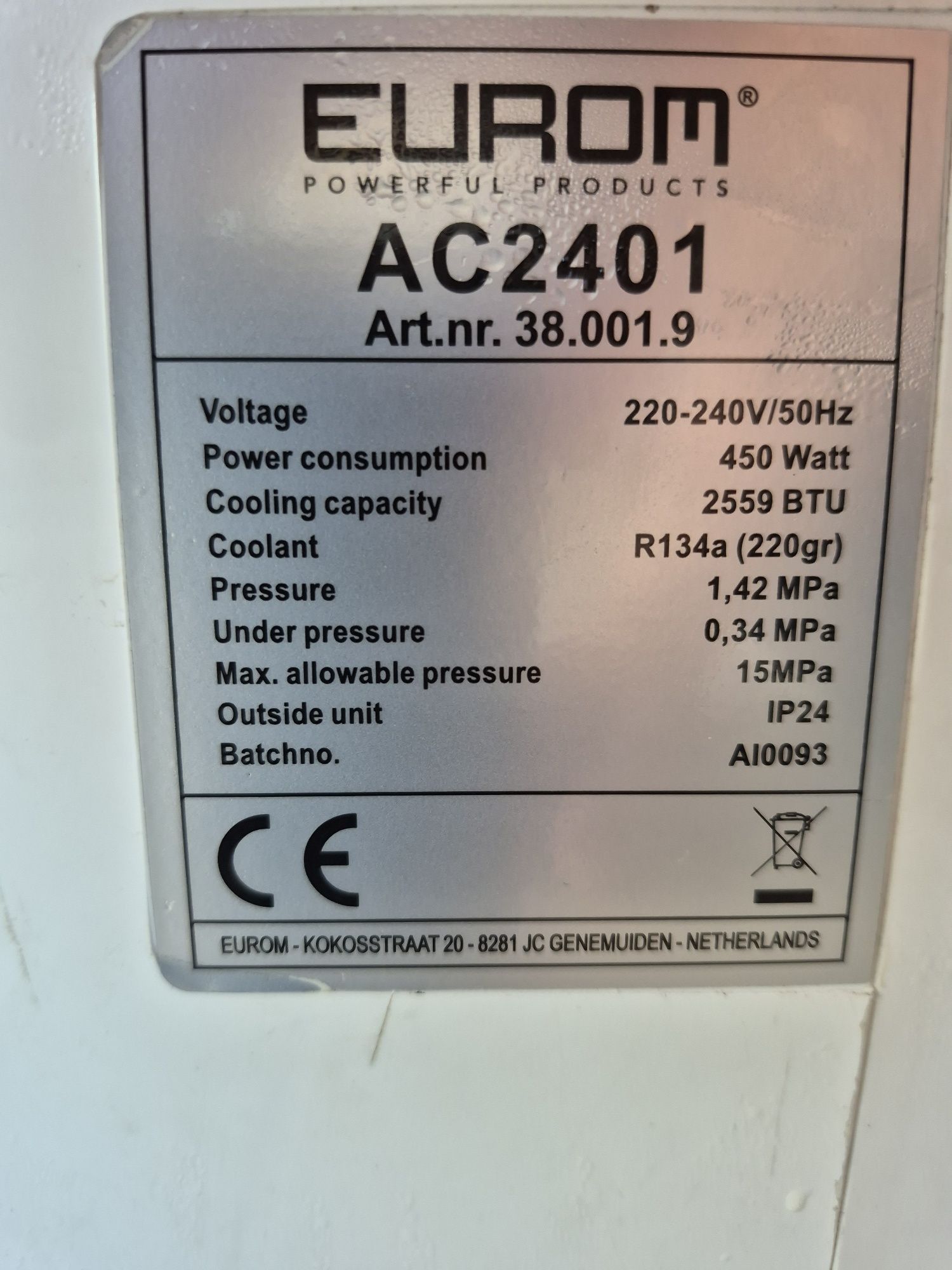 Klimatyzator przenośny na czynnik chłodniczy R134
