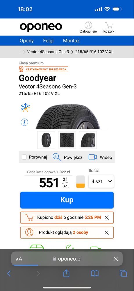 Goodyear wielosezon 215/65/16 nowe!