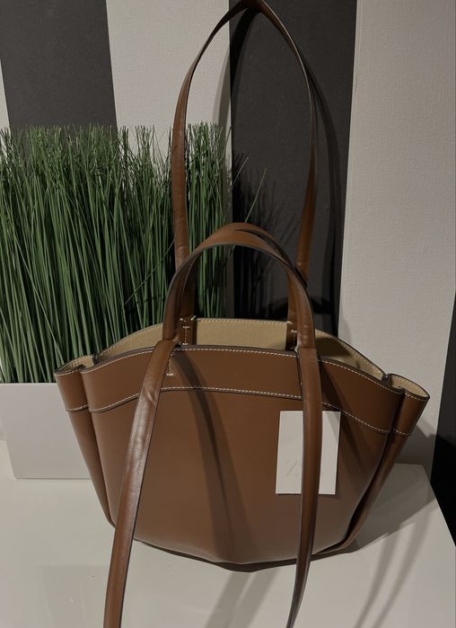 Torebka shopper Zara viral nowa z metką brązowa