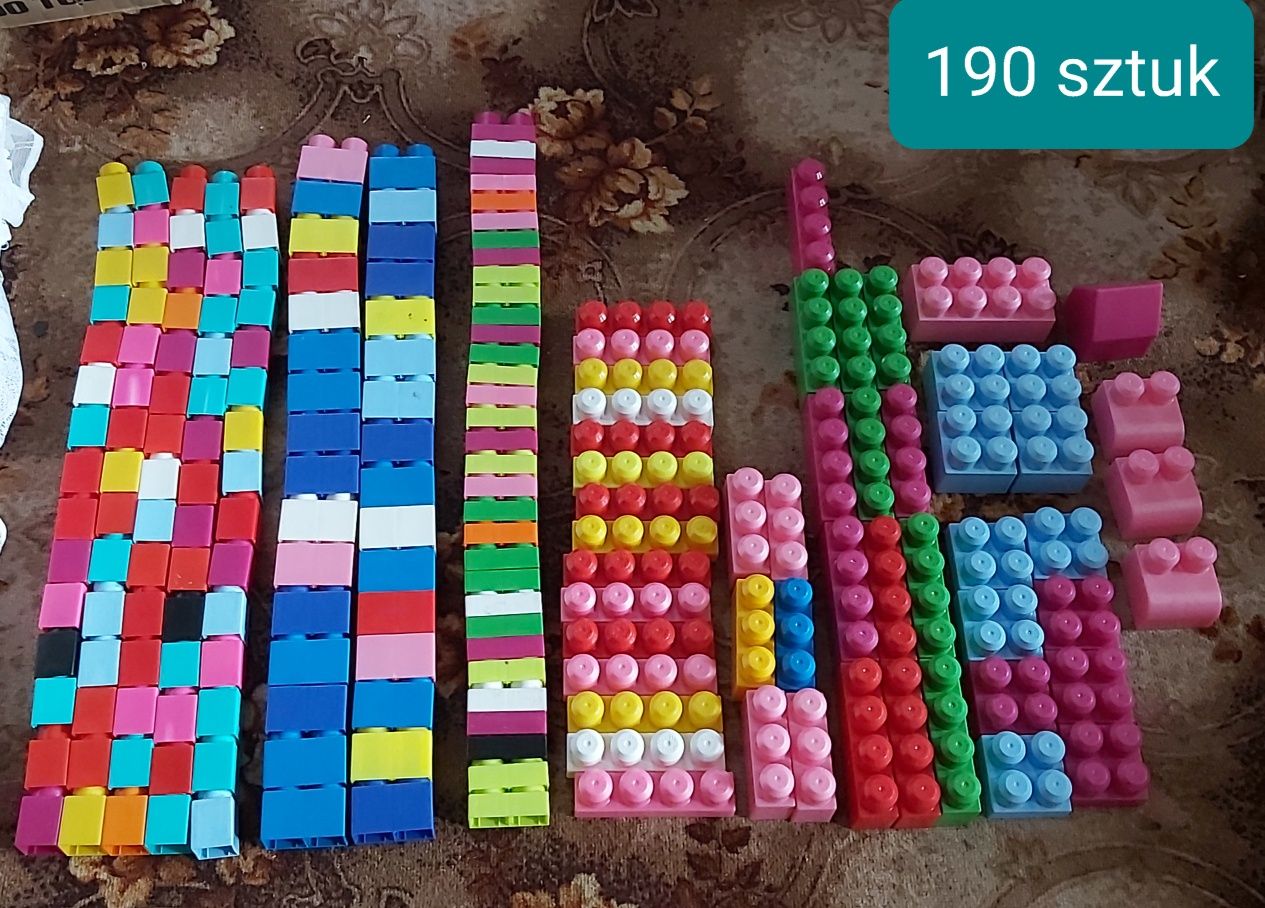 Pierwsze klocki duże plastikowe dla dziecka do układania