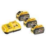 ZESTAW zasilający 3 akumulatorów 54V 9,0AH i ŁADOWARKA DEWALT DCB118X3