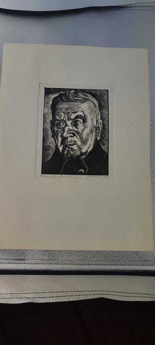 Rolnik – drzeworyt Pawła Stellera (1932, nr 32/100)