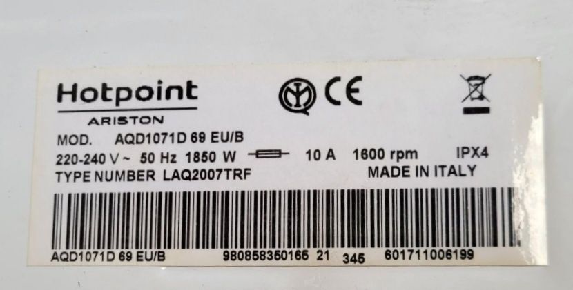 Silnik inwerterowy do pralko-suszarki HotPoint Ariston QD1071D 69 EU/B