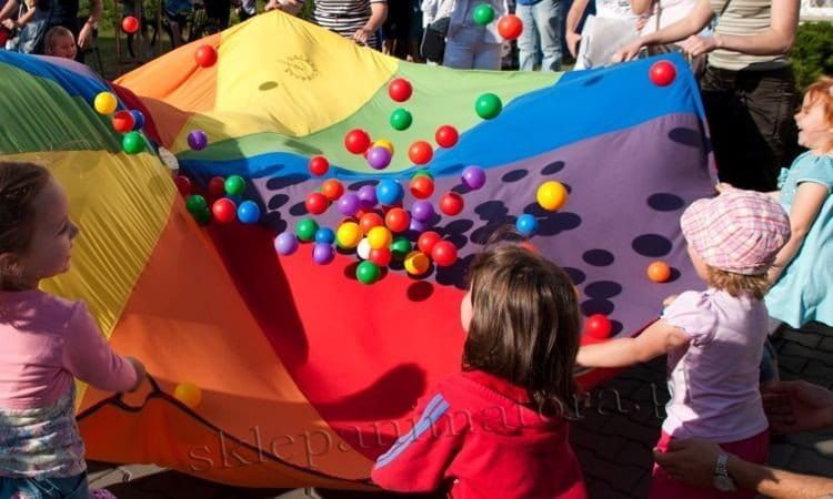 Profesjonalna Chusta Animacyjna AKSON 3,5 m 36 uchwytów