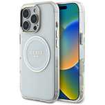 Etui Guess IML Metal Colored Circle Classic Logo MagSafe na iPhone 16