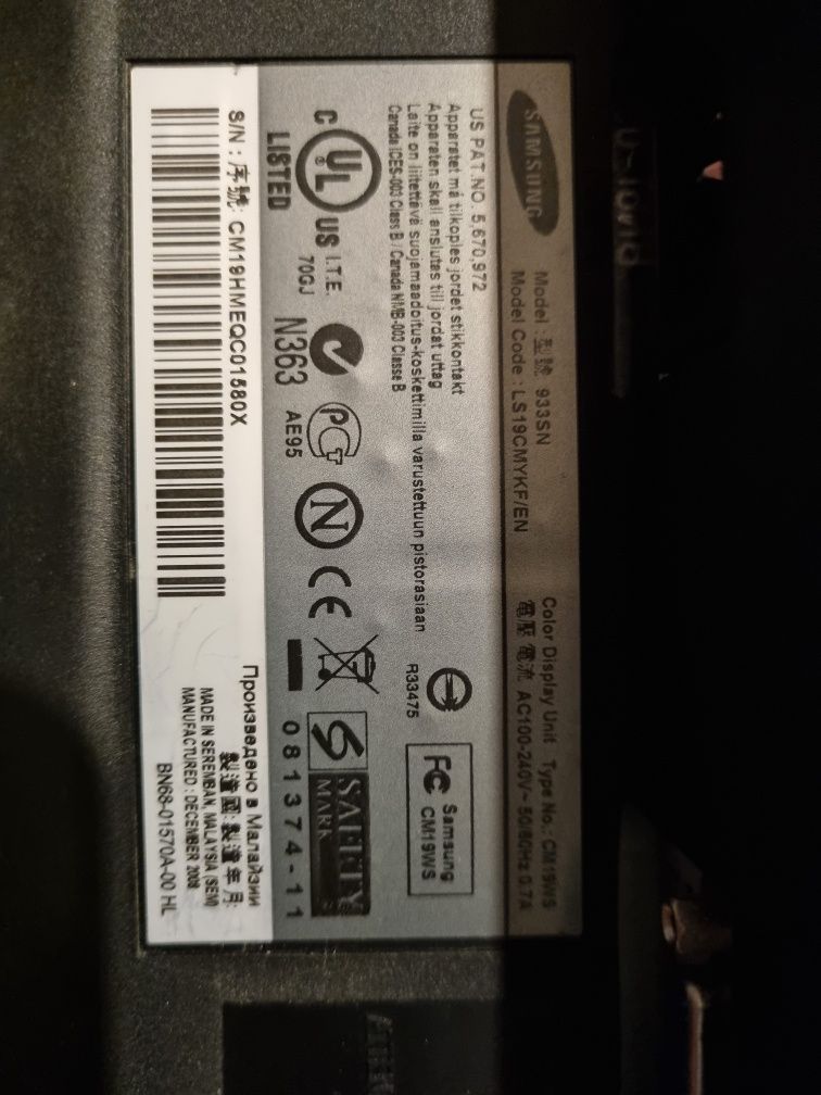 Vendo Monitor Samsung