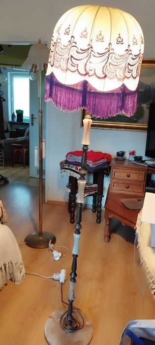 Lampa stojąca, marmurowa, vintage