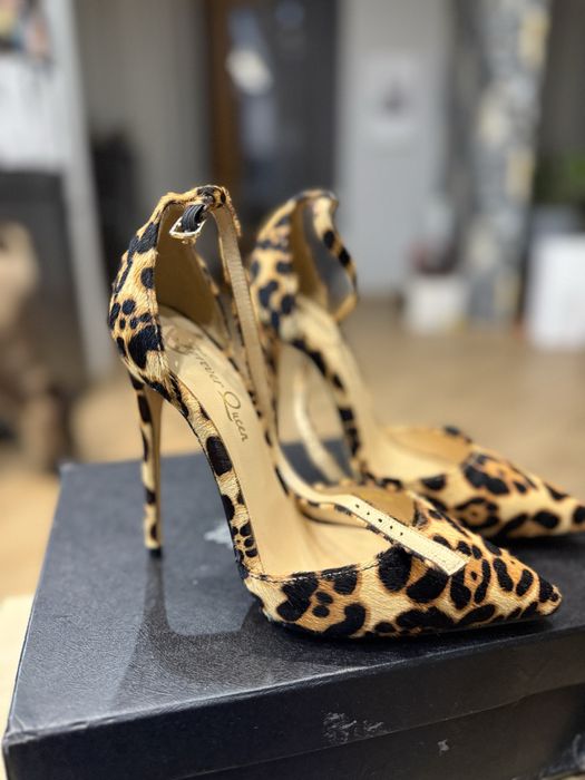 Леопардовые лодочки туфли