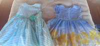 Dwie wiosenne sukienki 1,5- 2 latka tanio