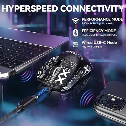 VGN GAMEPOWER X3MAX Mysz bezprzewodowa 42000 DPI ultralekka