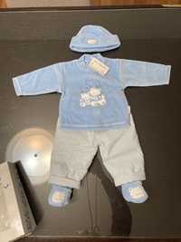 Conjunto Azul Bebe Querido 3 meses NOVO Em Caixa