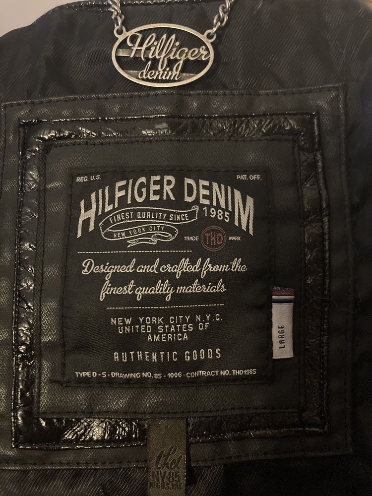 czarna kurtka tommy hilfiger denim