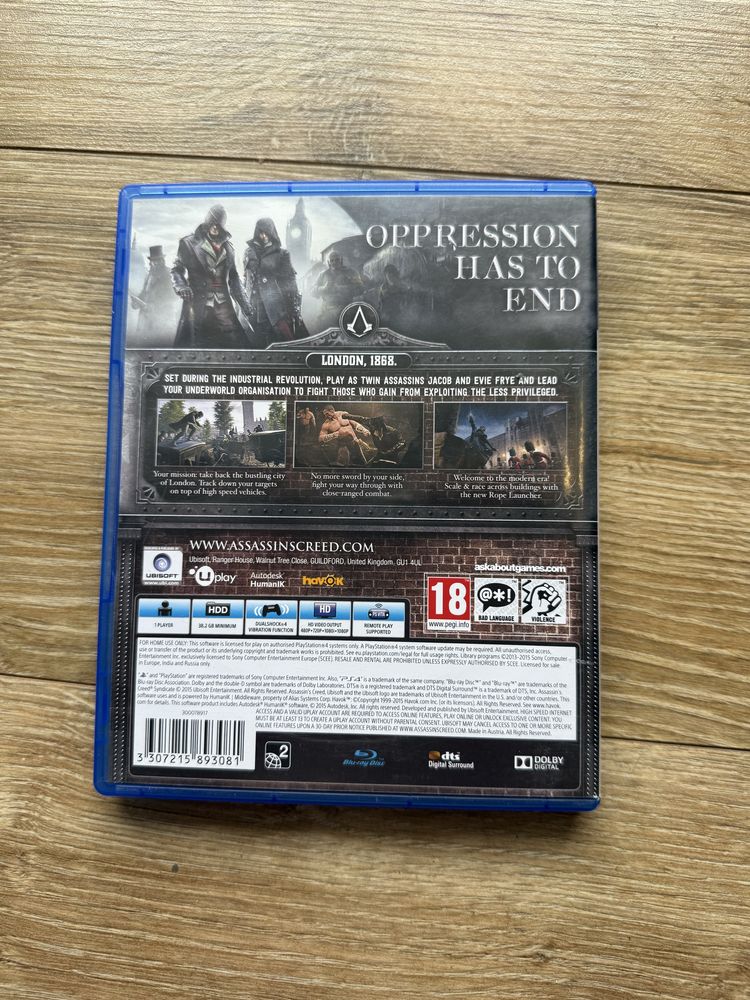 Gra Assassin's Creed Syndicate PlayStation 4 Ps4 Ps5