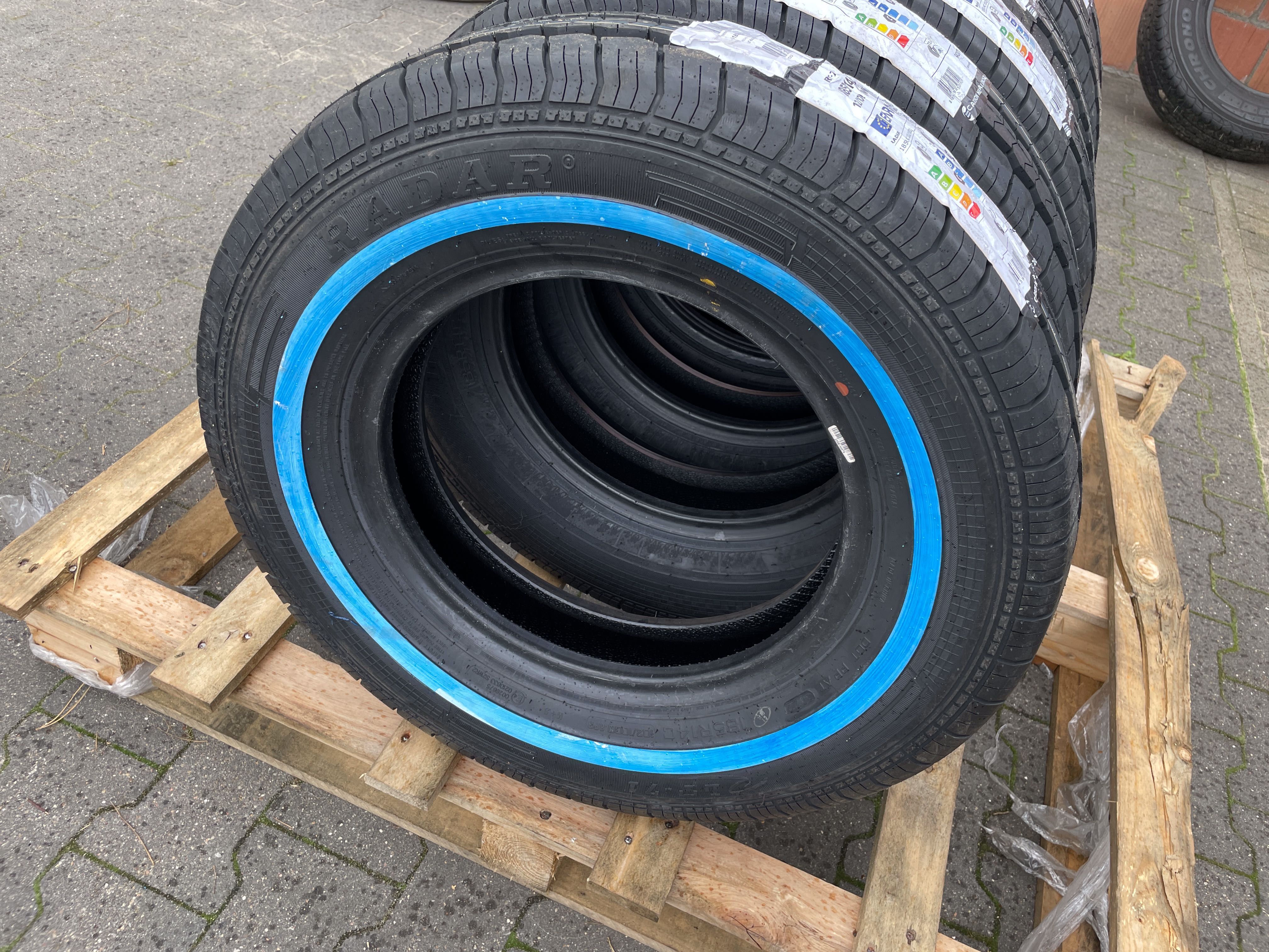 Okazja opony przyczepka 185/80R14C RADAR RLT-71 White WALL białe pasy