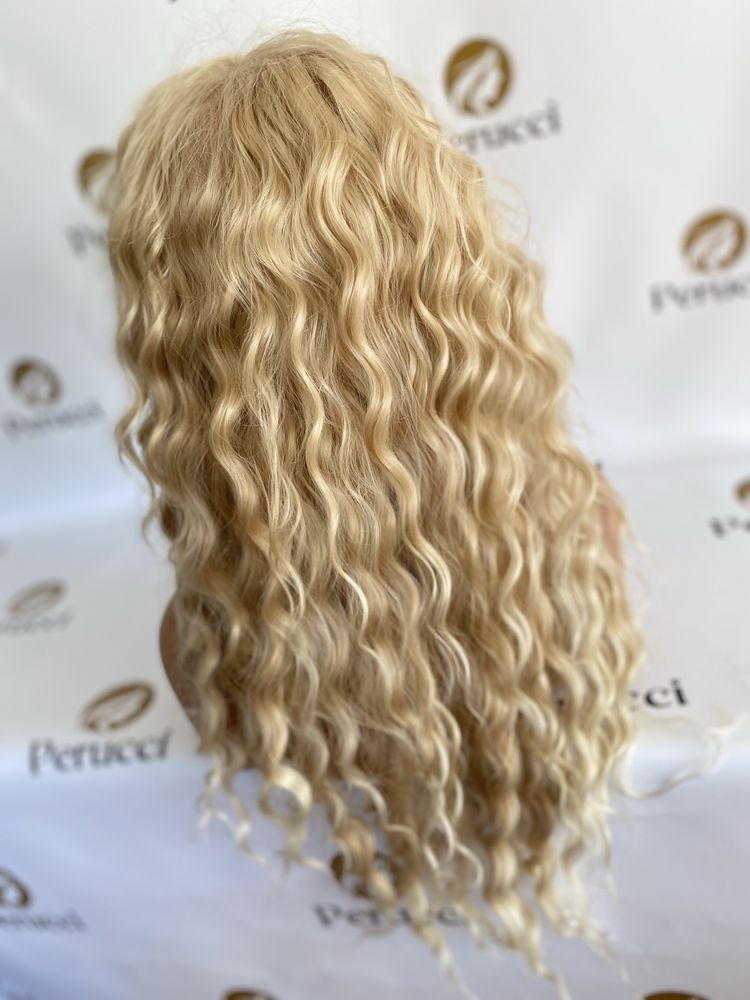 Perucci afroloki zloty blond peruka