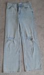 Jeansy wide leg jeansy dziury jeansy szerokie