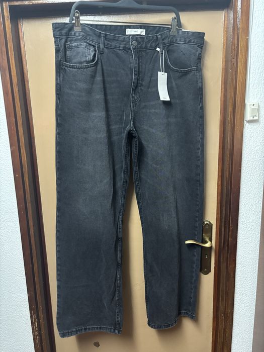 Jeans straight regular waist Mango tamanho 46 Novas