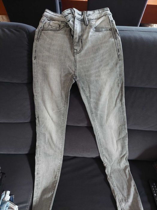 Lote de 9 calças skinny cintura subida